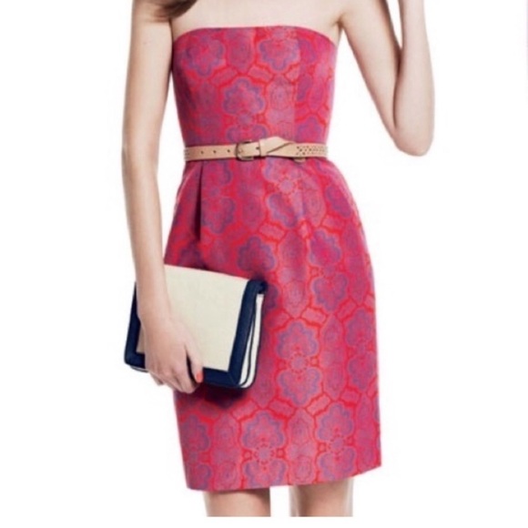 J. Crew Ella Medallion Paisley Strapless Dress Size 4 NWT - Picture 2 of 4